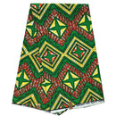 100% Cotton African Print Fabric (6 yards) - Green / Orange / Yellow - Afrilege