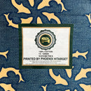 100% Cotton African Print Fabric (6 yards) - Navy / Peach - Afrilege