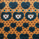 100% Cotton African Print Fabric (6 yards) - Orange / Green - Afrilege