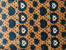 100% Cotton African Print Fabric (6 yards) - Orange / Green - Afrilege