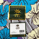 100% Cotton African Print Fabric (6 yards) - Purple / Blue / Beige - Afrilege