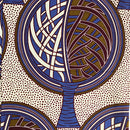 100% Cotton African Print Fabric (6 yards) - Purple / Brown - Afrilege