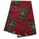 100% Cotton African Print Fabric (6 yards) - Red - Afrilege