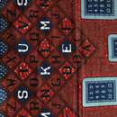 100% Cotton African Print Fabric (6 yards) - Red / Navy - Afrilege