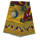 100% Cotton African Print Fabric (6 yards) - Yellow / Red - Afrilege