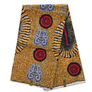 100% Cotton African Print Fabric (6 yards) - Yellow /  Red - Afrilege