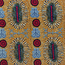 100% Cotton African Print Fabric (6 yards) - Yellow /  Red - Afrilege