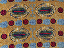 100% Cotton African Print Fabric (6 yards) - Yellow /  Red - Afrilege