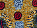 100% Cotton African Print Fabric (6 yards) - Yellow /  Red - Afrilege