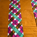 100% Cotton African Print Super Java Fabric (6 yards) - Blue/ orange-Yellow - Afrilege