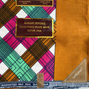 100% Cotton African Print Super Java Fabric (6 yards) - Blue/ orange-Yellow - Afrilege