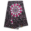 100% Cotton African Super Wax Fabric (6 yards) - Sky Blue / Red / White - Afrilege