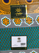 African Print Fabric - Green / Orange (6 yards) - Afrilege