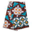 African wax print fabric - Bordeau/ orange/ blue ( 6 yards) - Afrilege