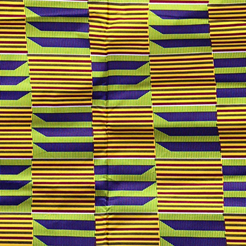 `Polyester Kente African print fabric ( 6 yards) - Afrilege