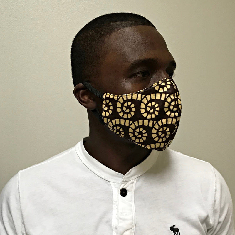 African print face masks for adults - Afrilege