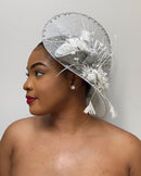 Wedding Fascinator hair clip hat - Afrilege