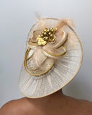 Wedding Fascinator hair clip hat - Afrilege