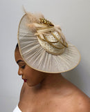Wedding Fascinator hair clip hat - Afrilege