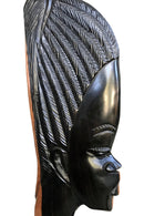 African Couple Ebony Wood Carved Sculpture statue ( set of 2) - Made in Cameroon - Afrilege