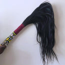 Black horse tail hair bamileke Beaded Handle tradition fly whisk - Cameroon - Afrilege