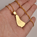 Barbados Map Pendant Necklace - Afrilege