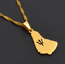 Barbados Map Pendant Necklace - Afrilege