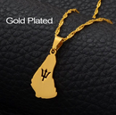 Barbados Map Pendant Necklace - Afrilege