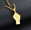 Black Lives Matter Raised Fist Pendant Necklace - Afrilege