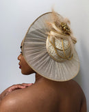 Wedding Fascinator hair clip hat - Afrilege
