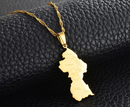 Guyana Map Pendant Necklace - Afrilege
