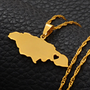 Jamaica Map Pendant Necklace - Afrilege