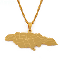 Jamaica Map  Pendant Necklace - Afrilege
