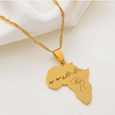 Africa map Pyramid Pendant necklace - Afrilege