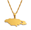 Jamaica Map Pendant Necklace - Afrilege