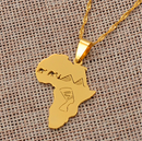 Africa map Pyramid Pendant necklace - Afrilege