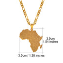 Africa map Pendant necklace ( Gold & Silver available) - Afrilege