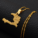 Haiti Map Pendant Necklace - Afrilege