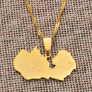 Zambia Map Pendant Necklace - Afrilege