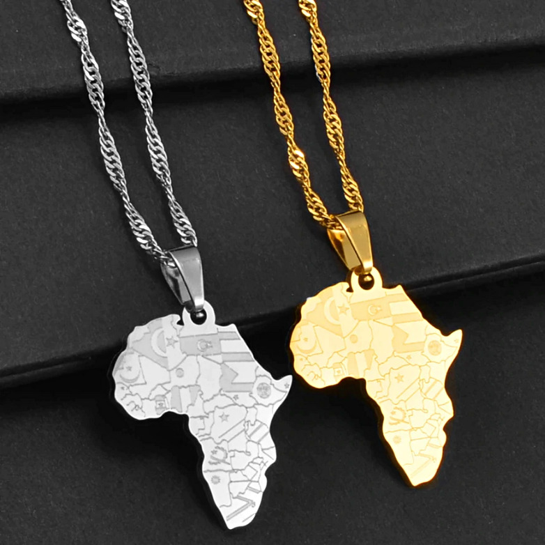 Africa Map Necklace - Afrilege