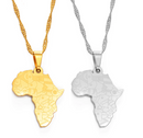 Africa Map Necklace - Afrilege