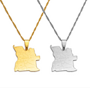 Angola Map Pendant Necklace - Afrilege