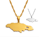 Jamaica Map Pendant Necklace - Afrilege