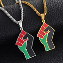 Black Lives Matter Raised Fist Pendant Necklace - Afrilege