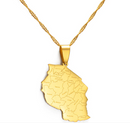 Tanzania Map Pendant Necklace - Afrilege