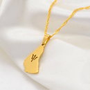 Barbados Map Pendant Necklace - Afrilege