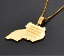 Uganda Map Pendant Necklace - Afrilege