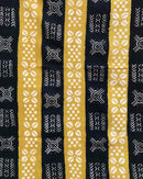 African Bogolan Mud cloth - Black / Yellow - Afrilege