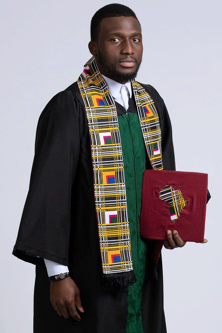 Africa Kente Graduation Cap Covers / Africa Custom Class Year Graduation Cap Topper - Afrilege