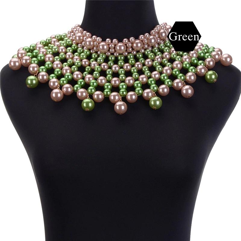 Egyptian Inspired Maxi Choker Necklace (Green) - Afrilege